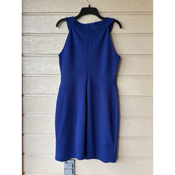 Laundry By Design womens Midnight Blue Knit Knee Length Sheath Dress size 10 - Picture 2 of 4